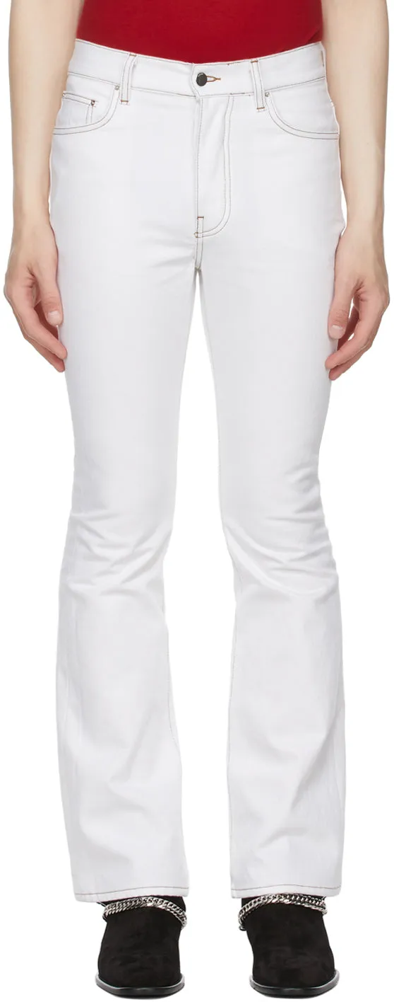 AMIRI White Flare Leg Jeans