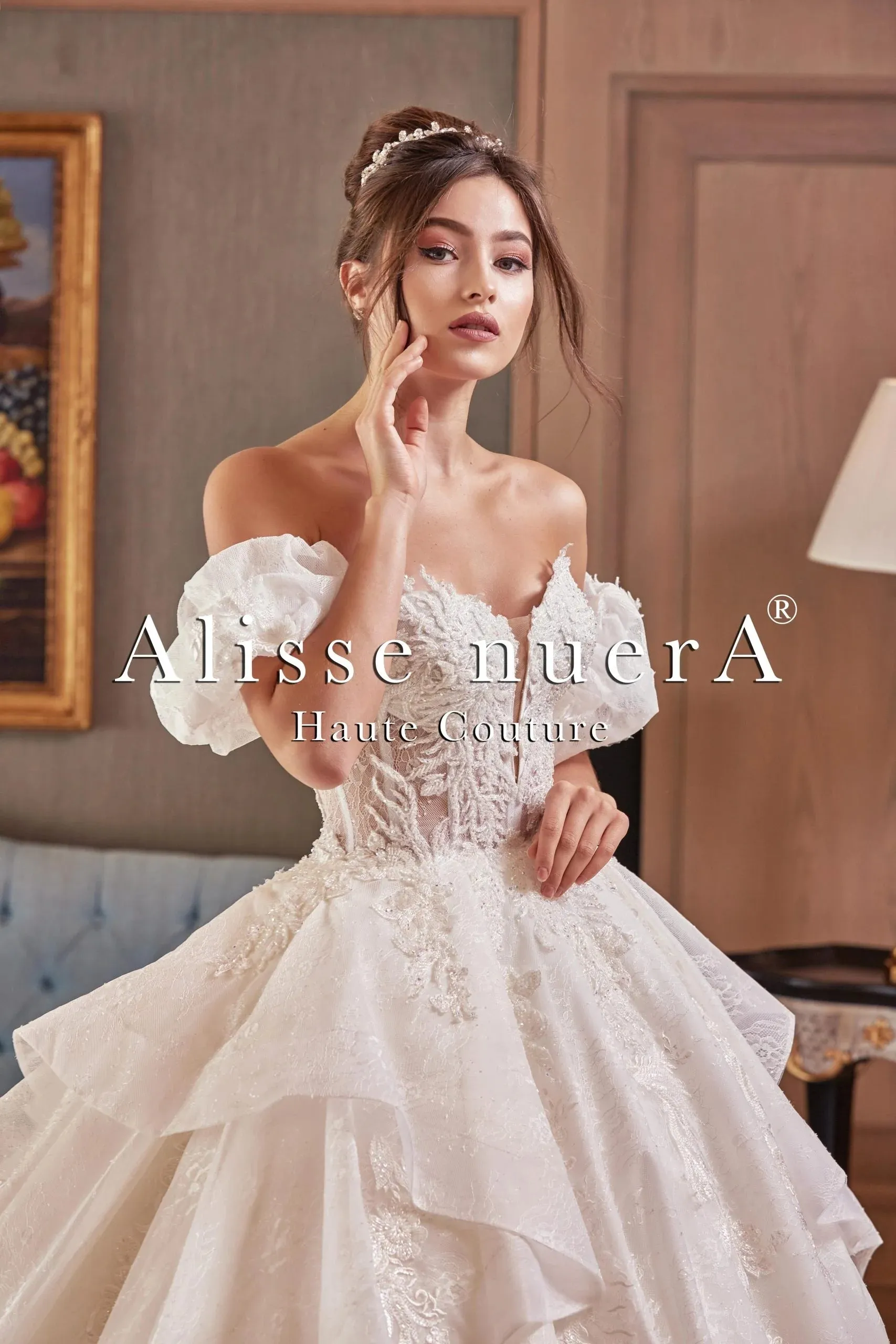 Balloon Sleeve Bohemian Wedding Dress