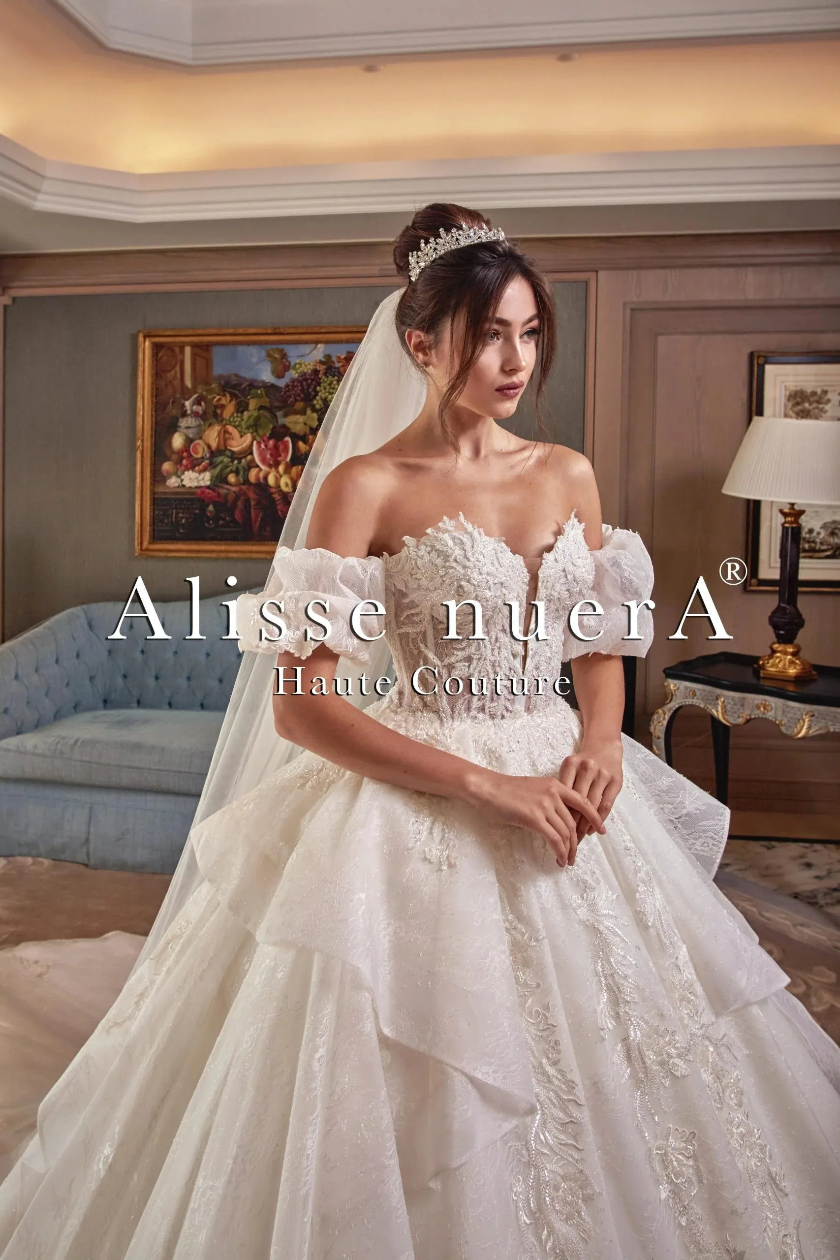 Balloon Sleeve Bohemian Wedding Dress