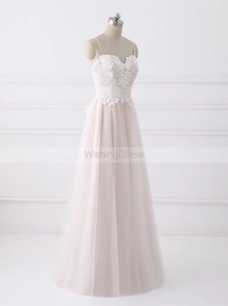 Boho Wedding Dresses,Long Bridal Dress,Beach Wedding Dress,Colored Bridal Dress,WD00234