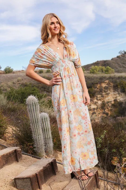 Brunch Date Floral Print Long Summer Dresses