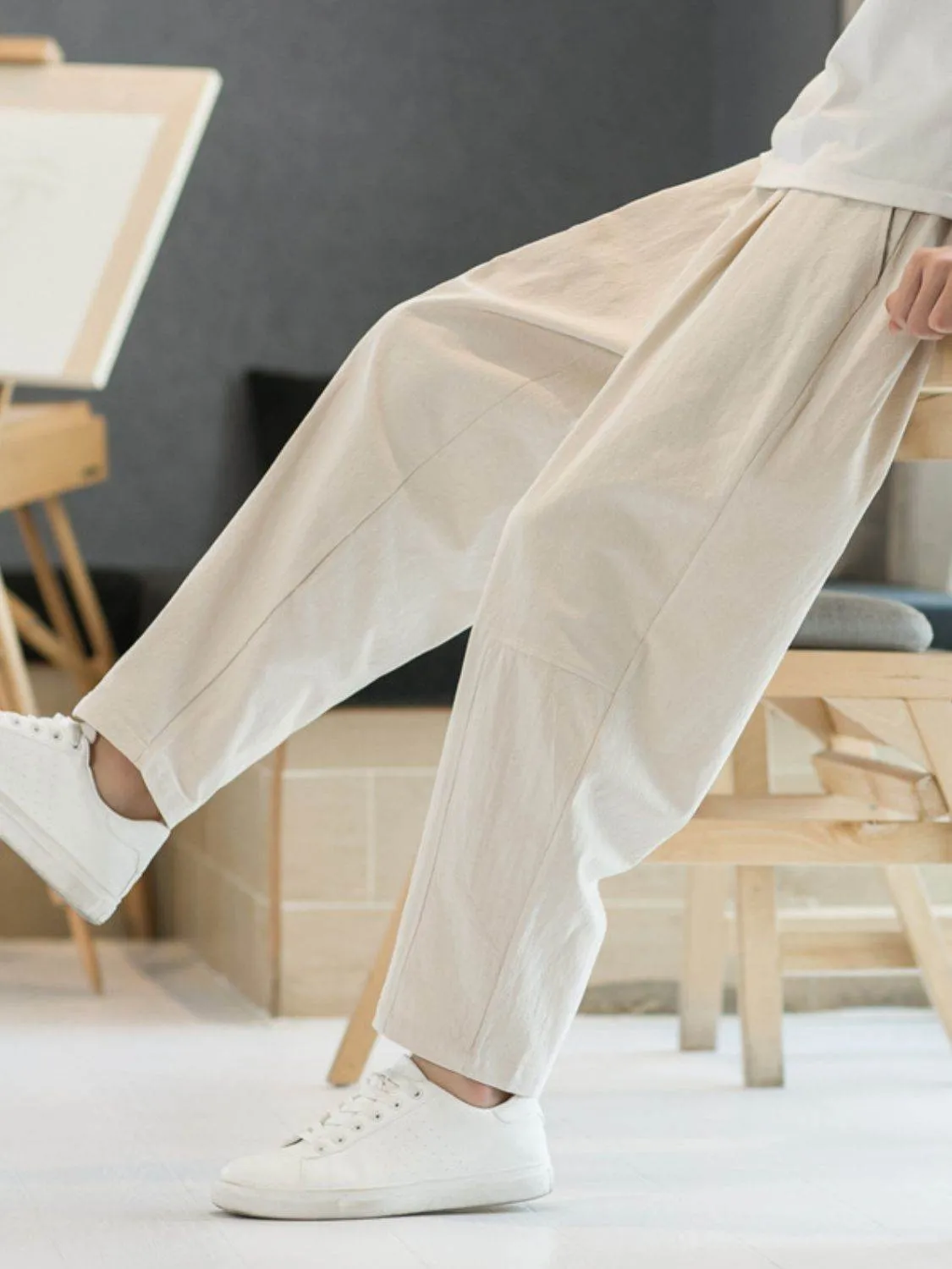 Cropped Straight Pants
