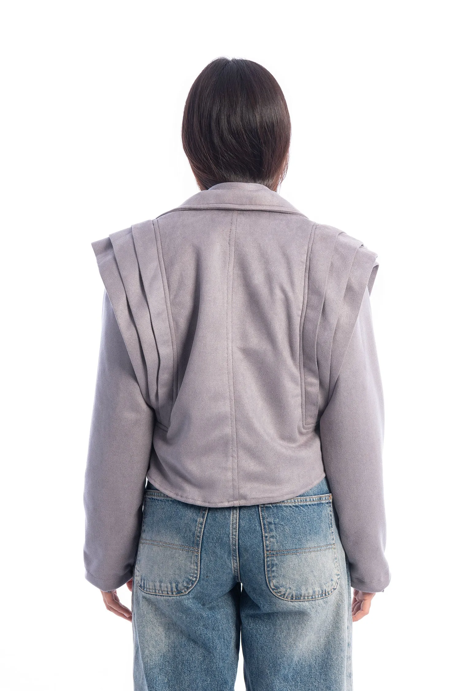 Diva Suede Belted Jacket - Leocansa