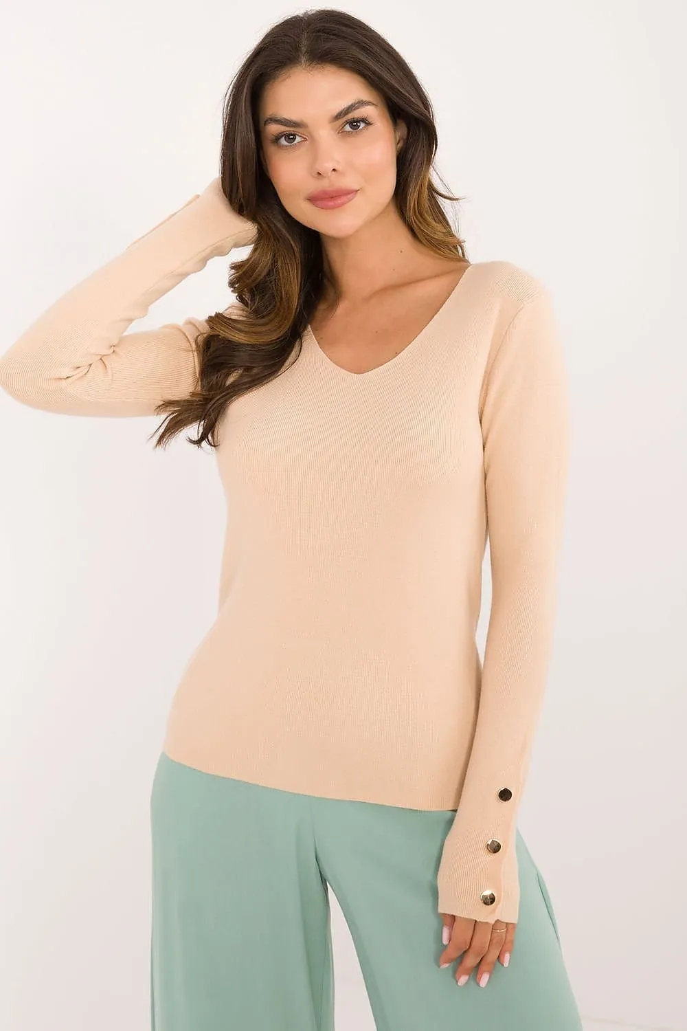 Everyday Elegance Buttoned Sweater