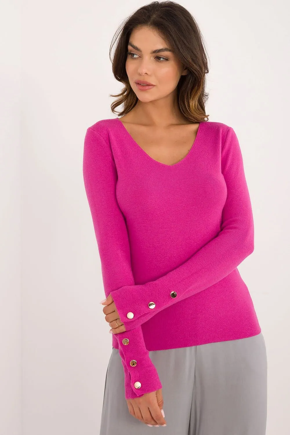 Everyday Elegance Buttoned Sweater