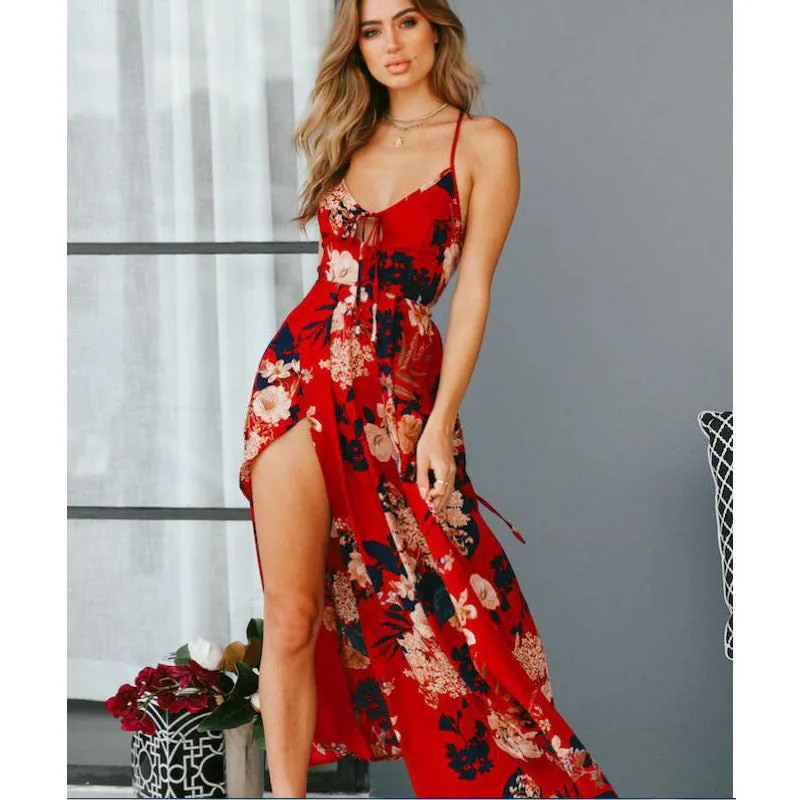 Floral Dress Wholesale Dresses Off Shoulder Slit Dress Trendy Wholesale Clothing