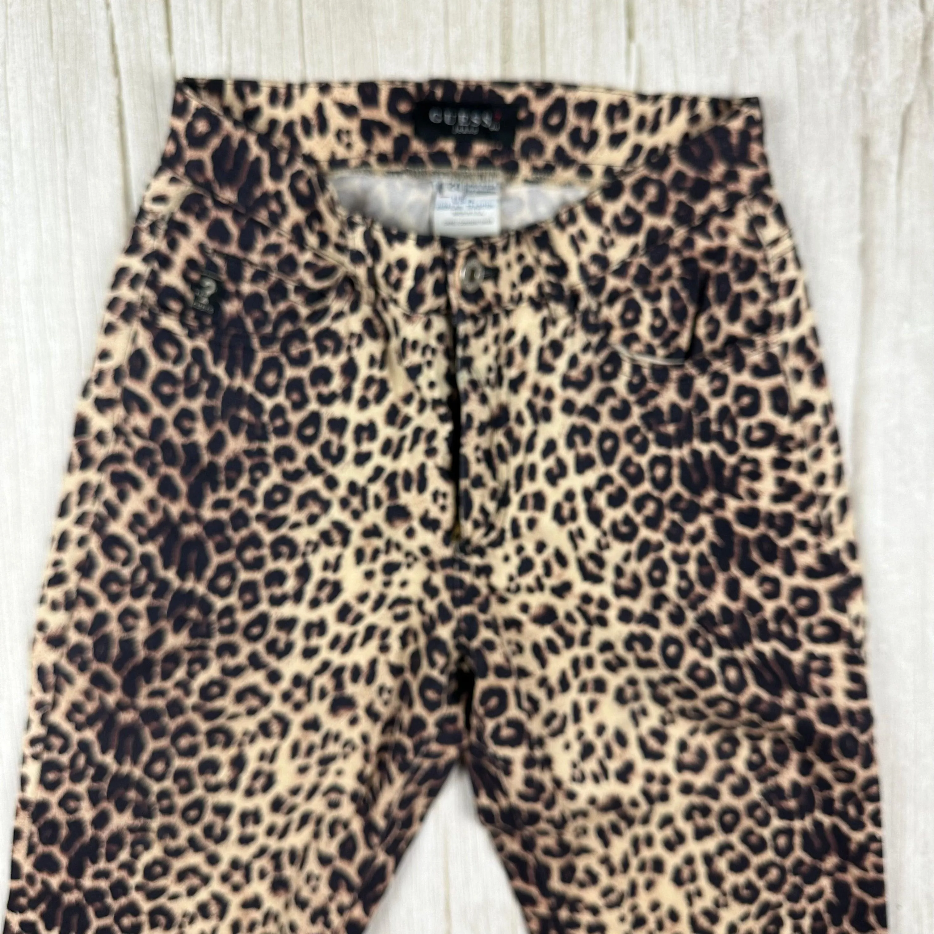 Guess 90's Ladies Leopard Print Bootflare Jeans - Size 6