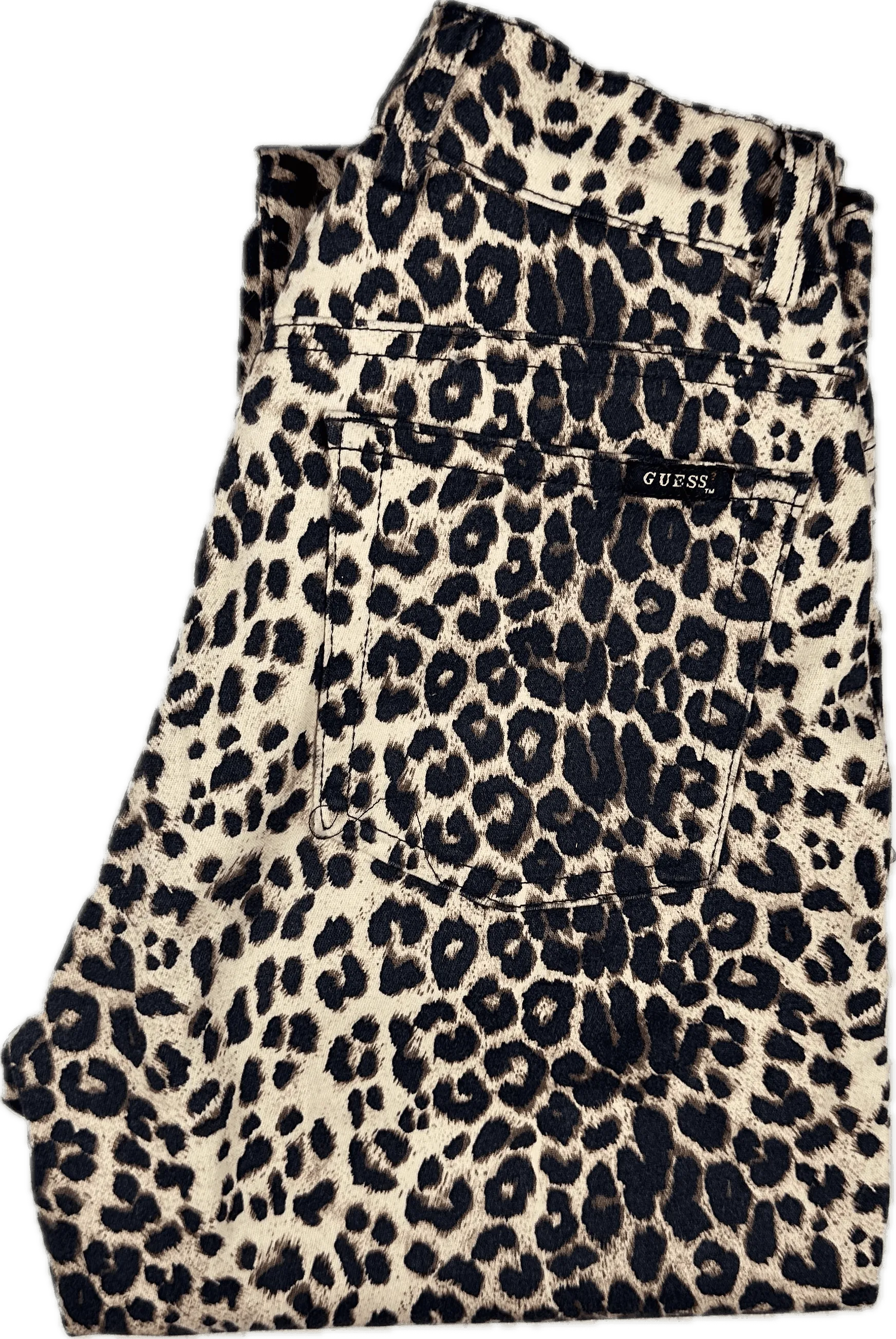 Guess 90's Ladies Leopard Print Bootflare Jeans - Size 6