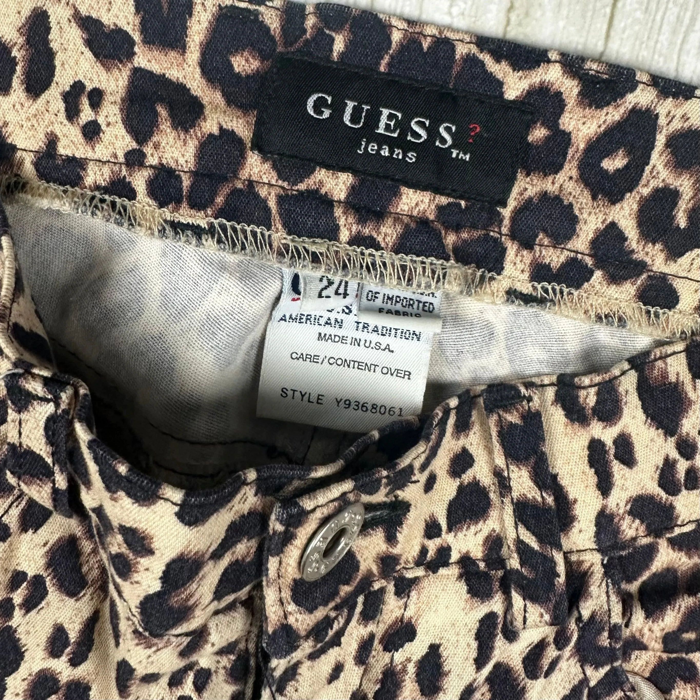 Guess 90's Ladies Leopard Print Bootflare Jeans - Size 6