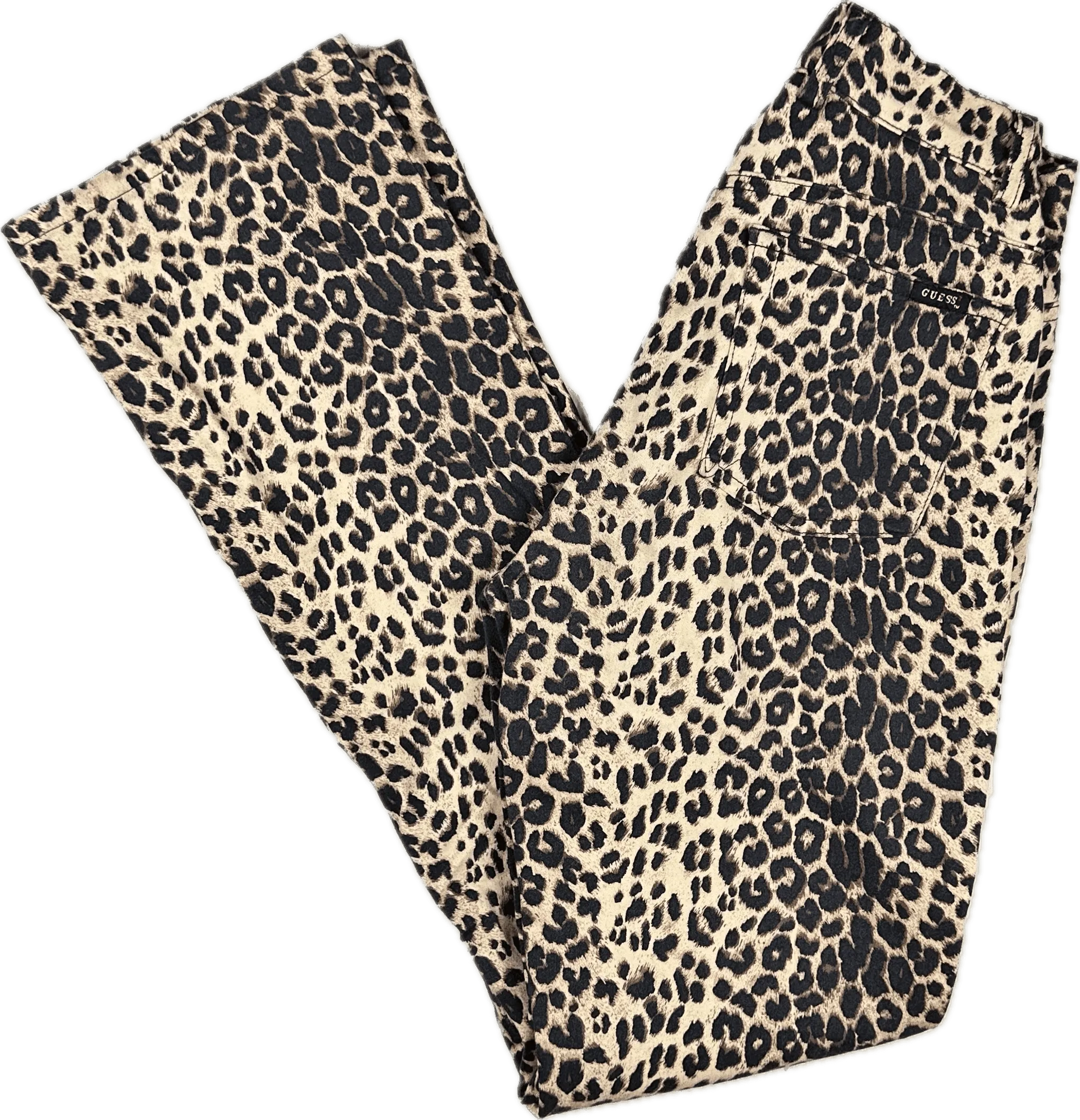 Guess 90's Ladies Leopard Print Bootflare Jeans - Size 6