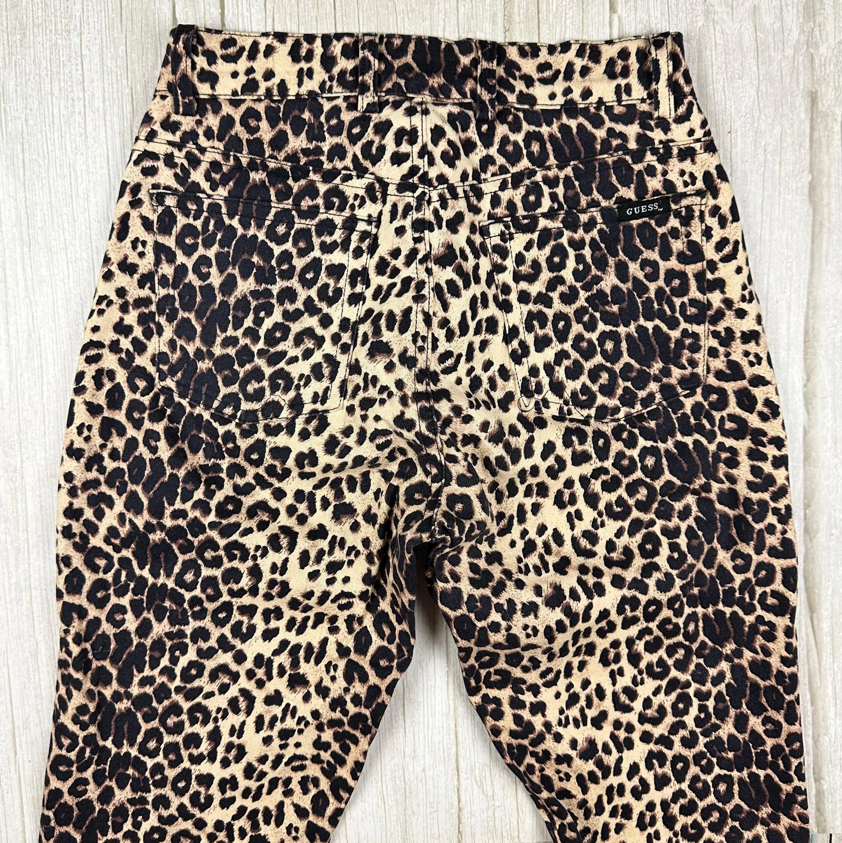 Guess 90's Ladies Leopard Print Bootflare Jeans - Size 6