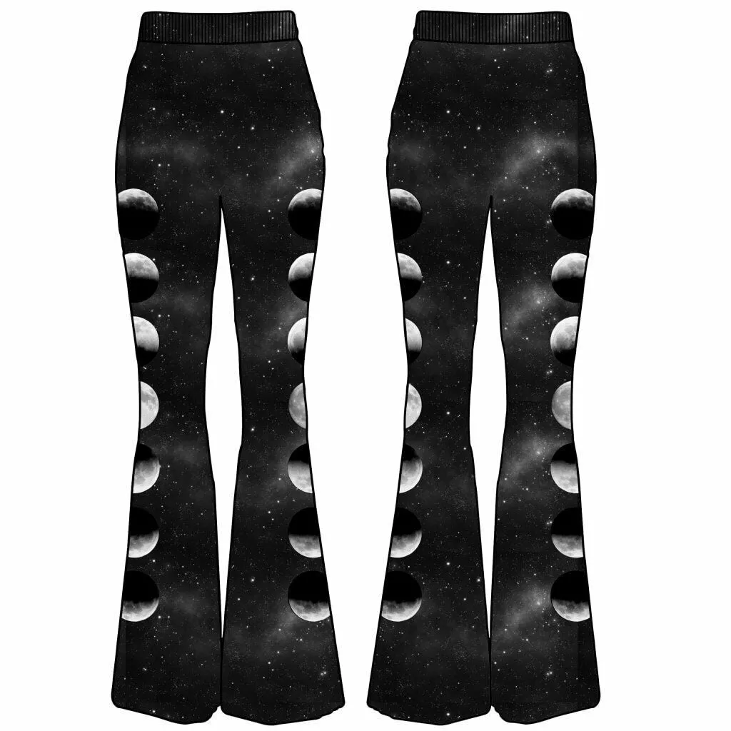 Hellz Bellz Moon Phases & Galaxy Bell Bottom Flares