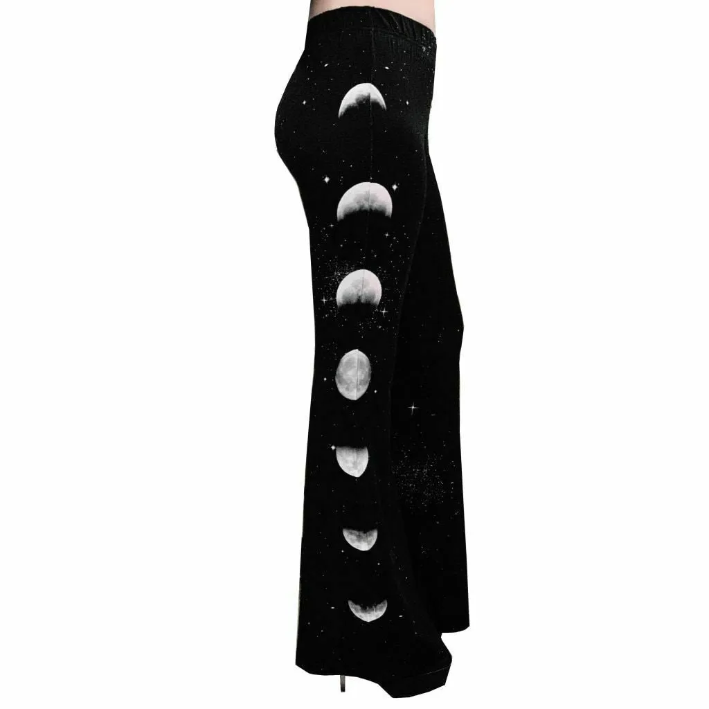Hellz Bellz Moon Phases & Galaxy Bell Bottom Flares