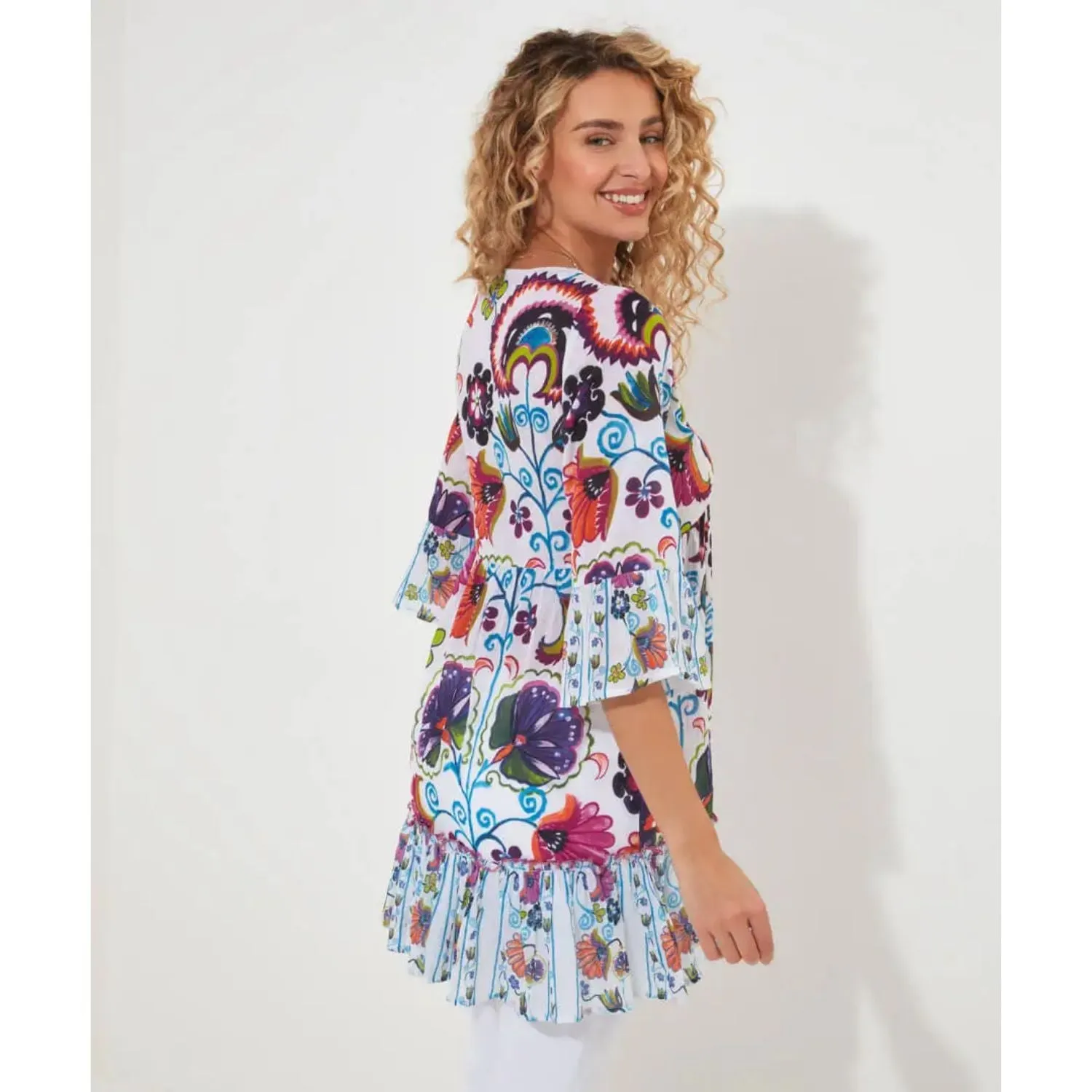 Joe Browns 10 Multi-Coloured Bold Beautiful Tunic Top