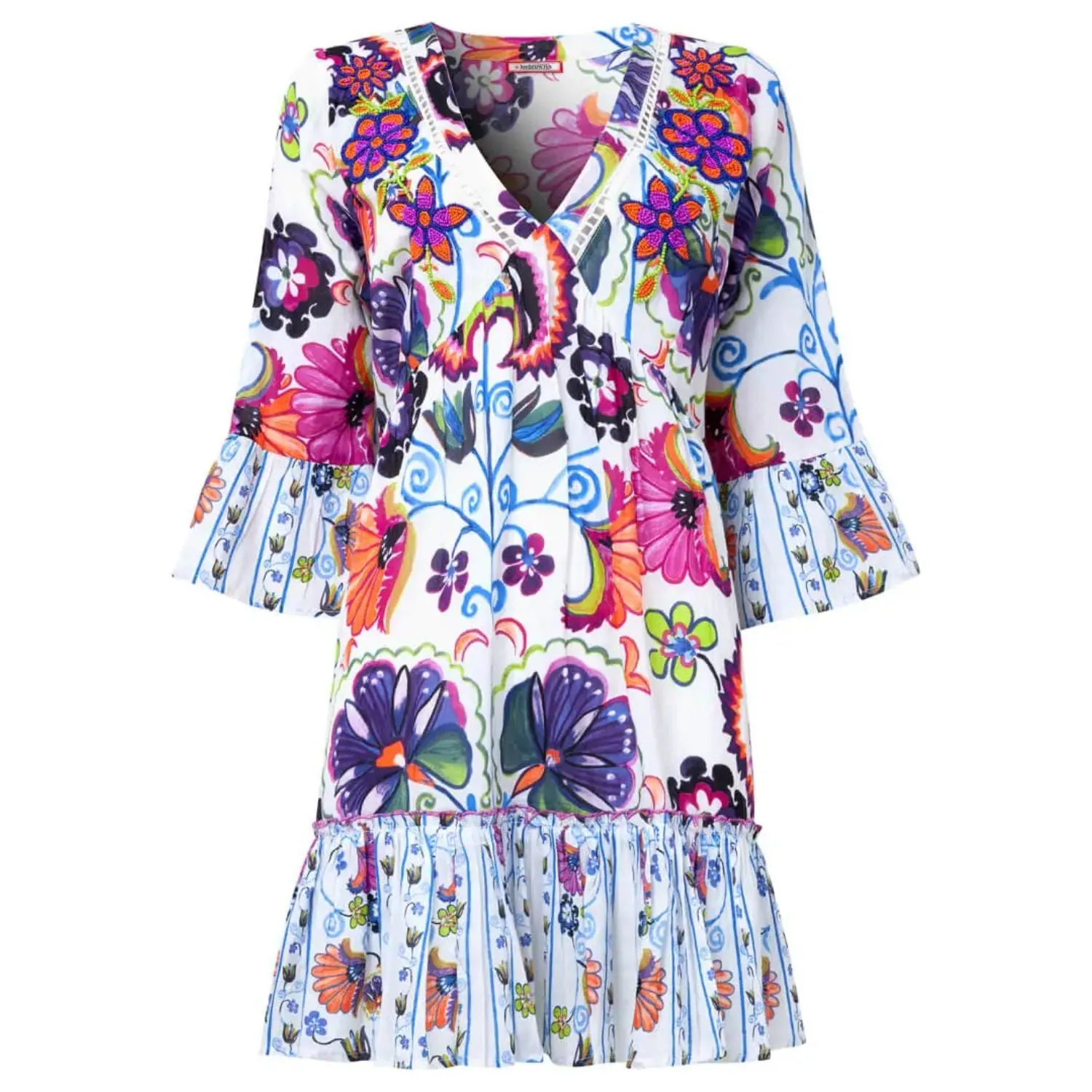 Joe Browns 10 Multi-Coloured Bold Beautiful Tunic Top