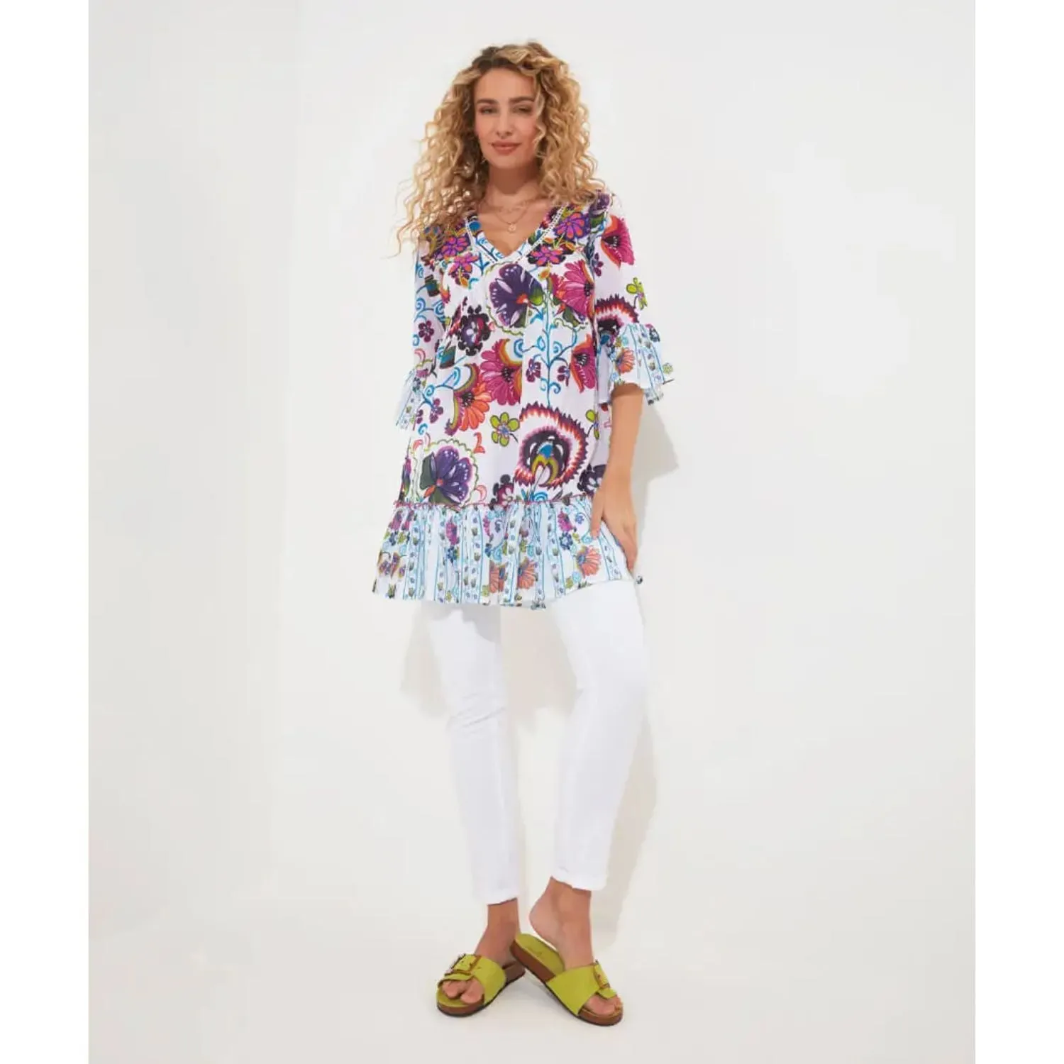 Joe Browns 10 Multi-Coloured Bold Beautiful Tunic Top