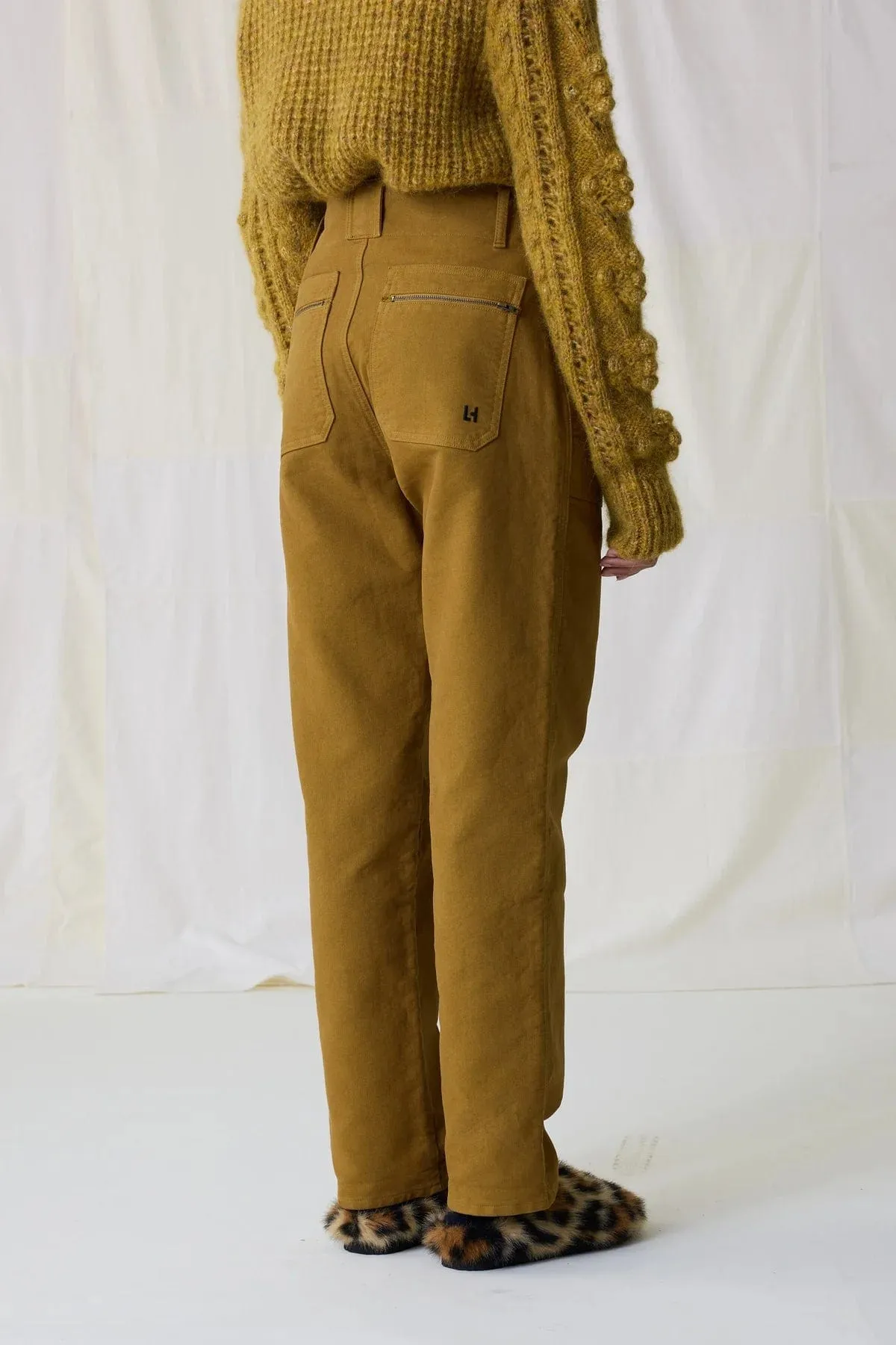 Leon & Harper Past Plain Mustard Pant