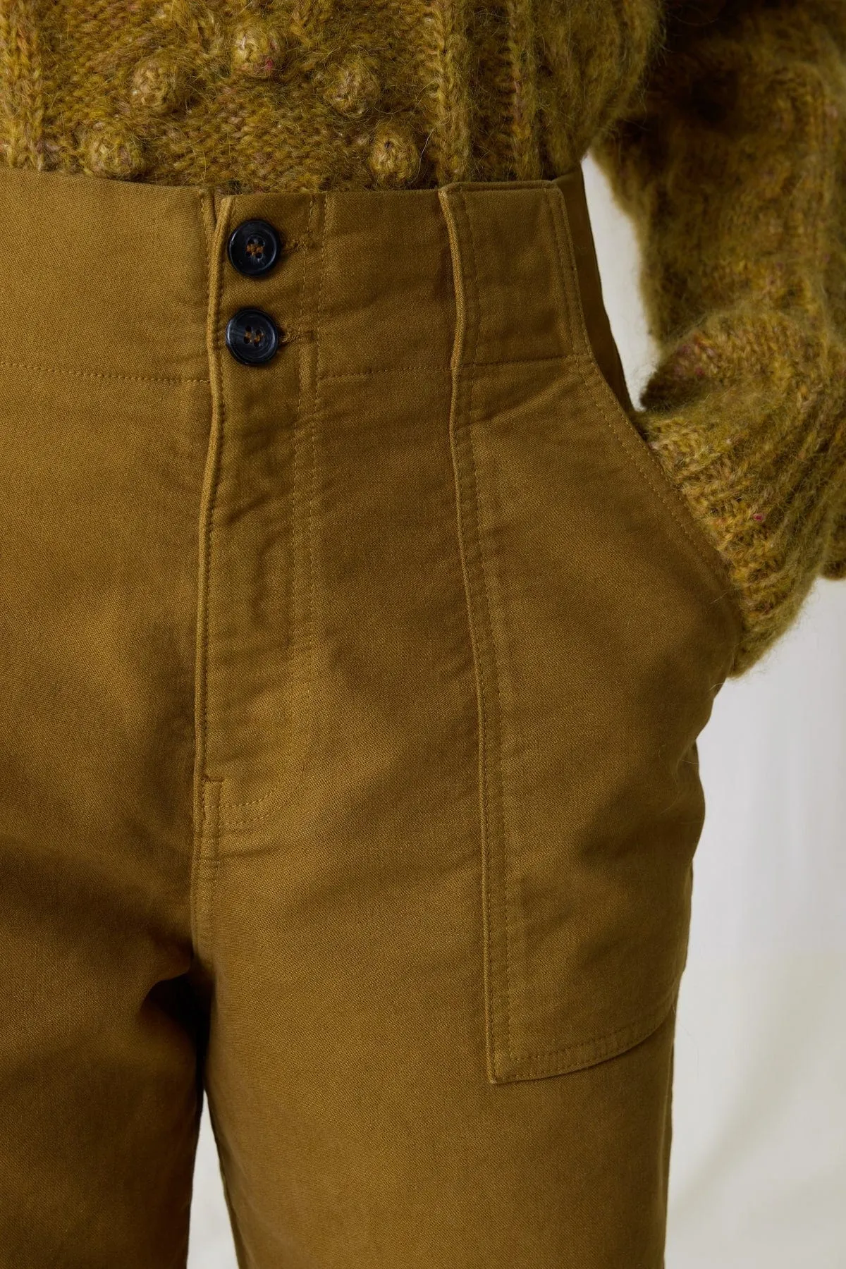 Leon & Harper Past Plain Mustard Pant