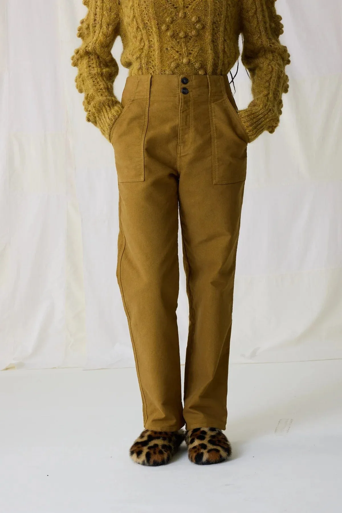 Leon & Harper Past Plain Mustard Pant