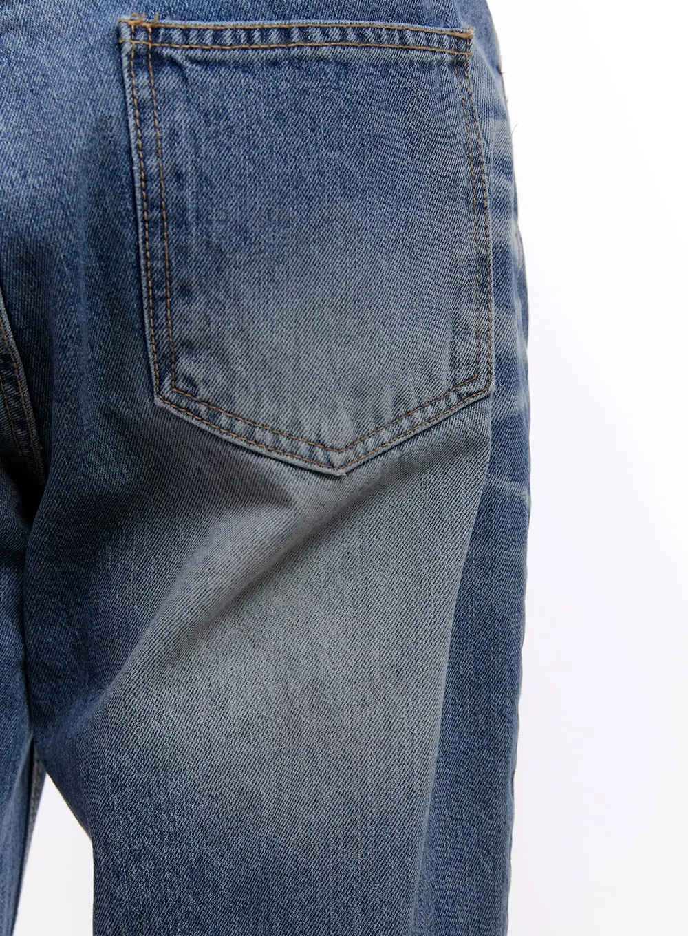 Men's Washed Semi-Flared Jeans IM512