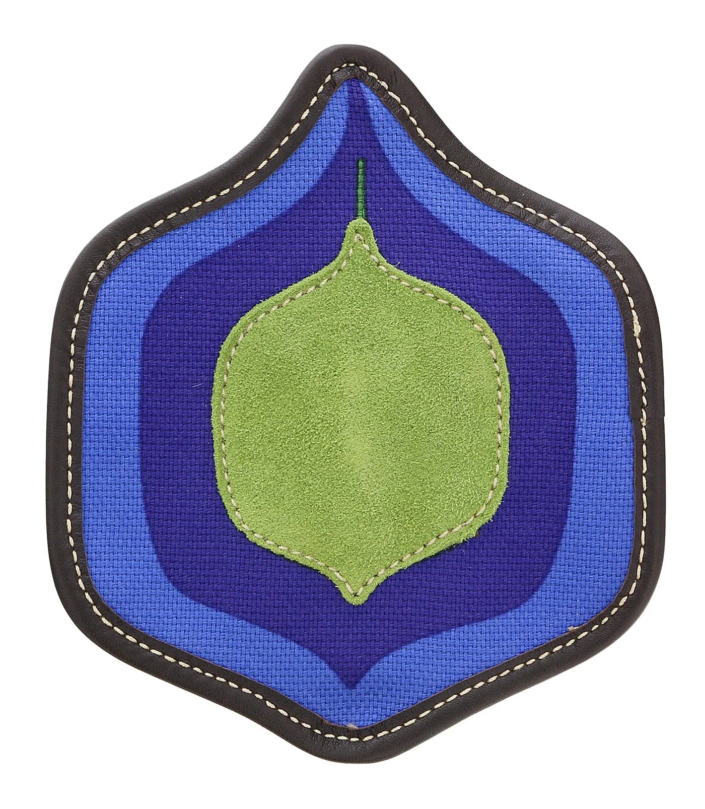 Miu Miu Forest Green Suede Patch Tile Brooch Pin-One Size