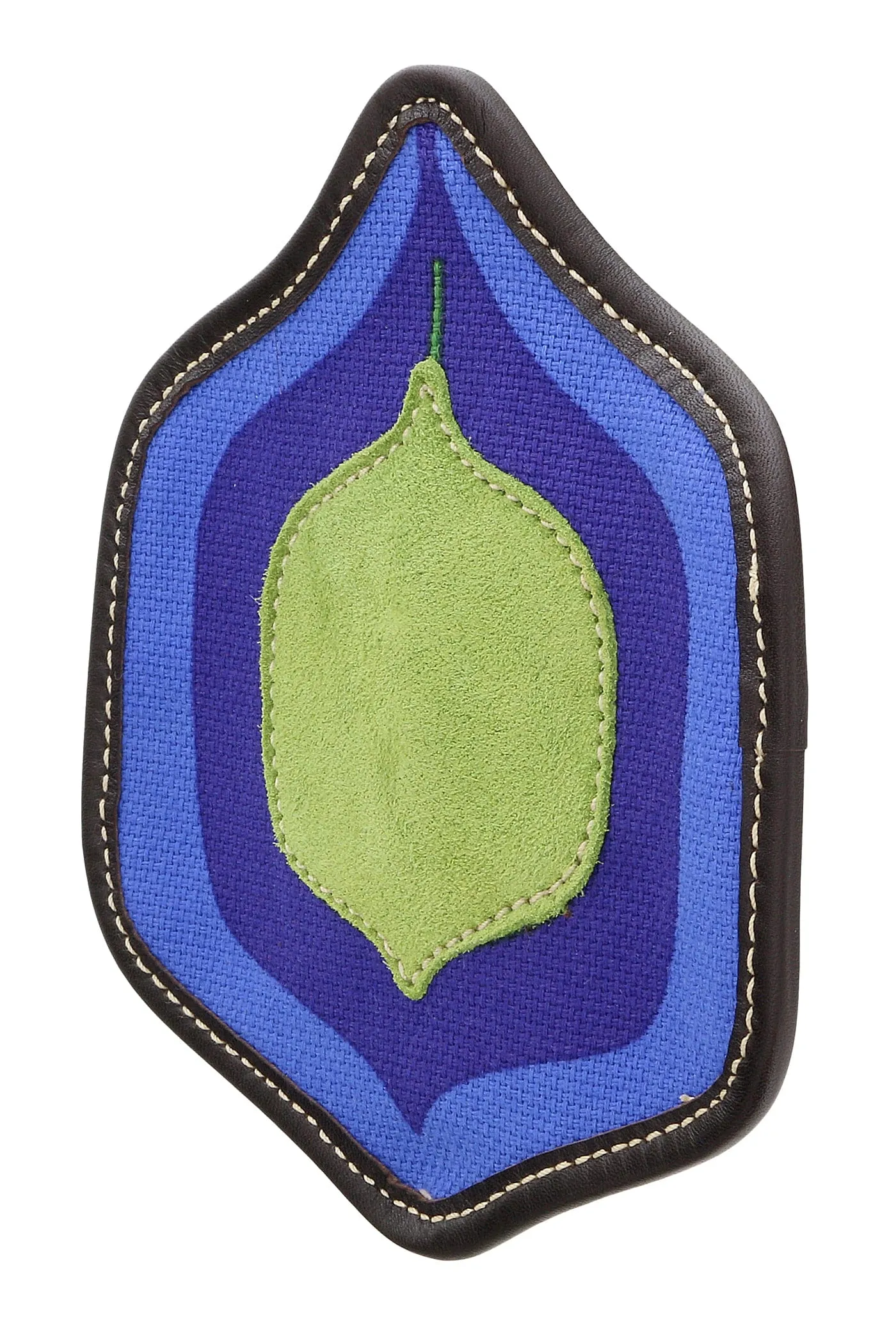 Miu Miu Forest Green Suede Patch Tile Brooch Pin-One Size