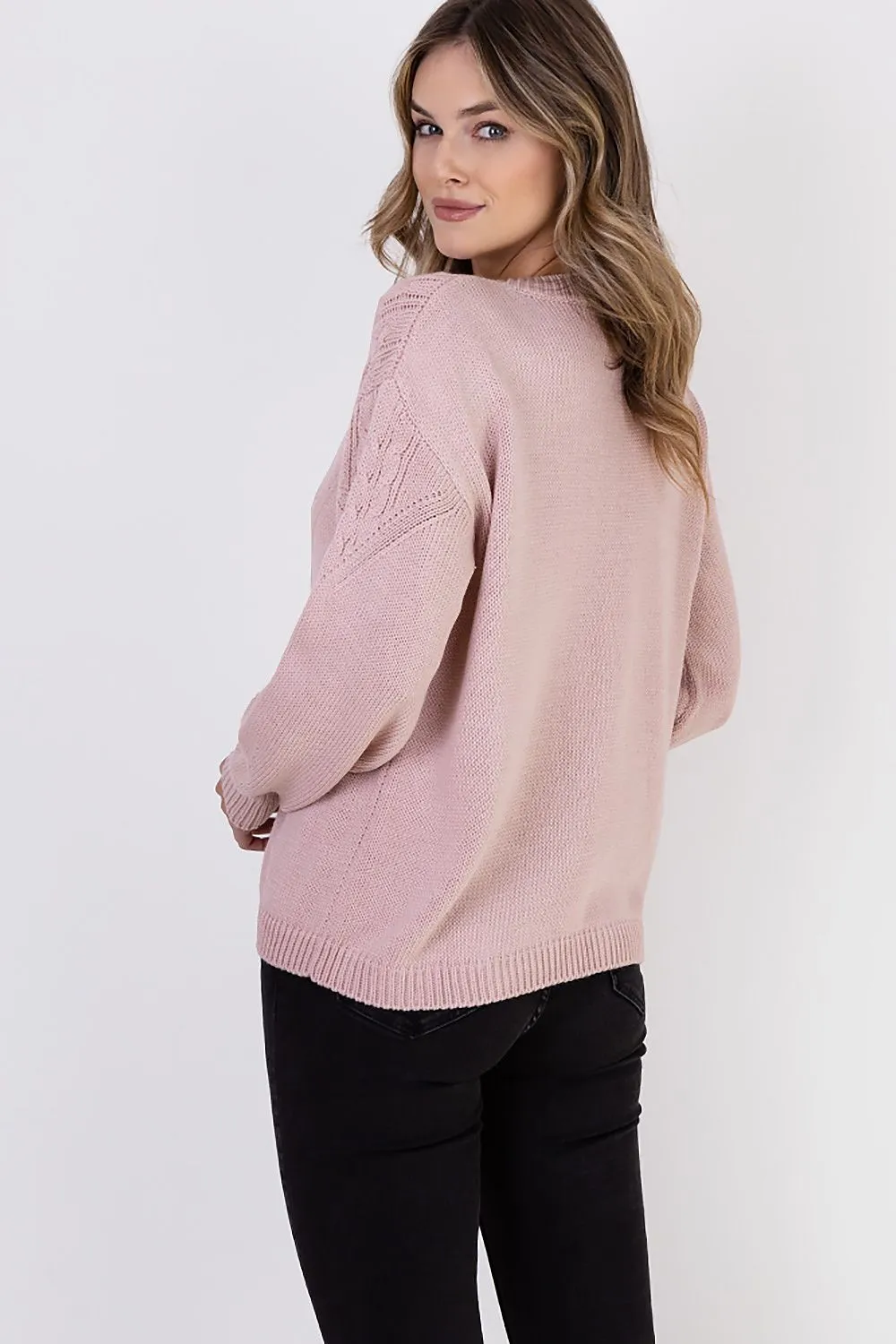 MKM Women's European Feisty Sweater with Plaid Pattern