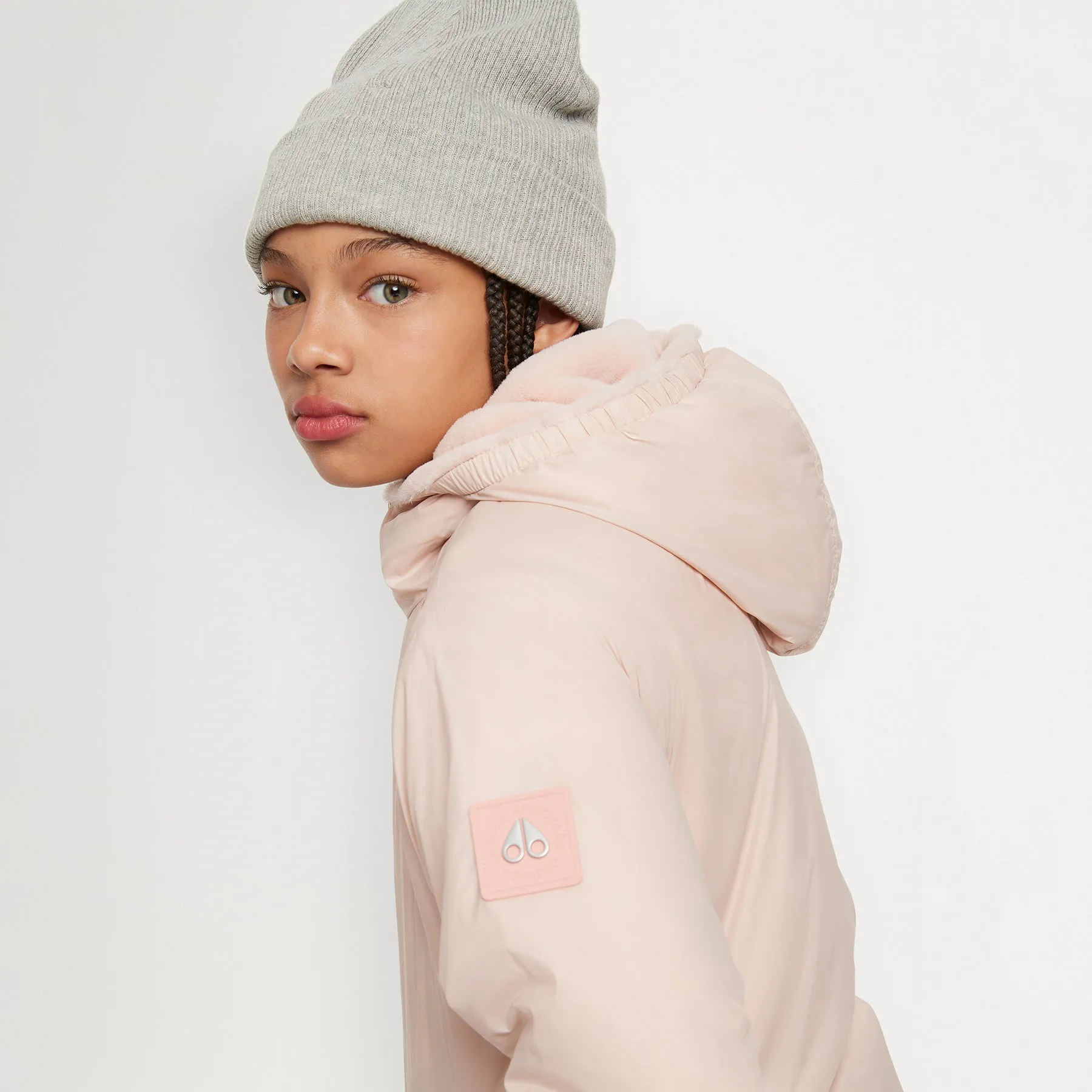 MOOSE KNUCKLES Simcoe Reversible Bunny Jacket - Dusty Rose