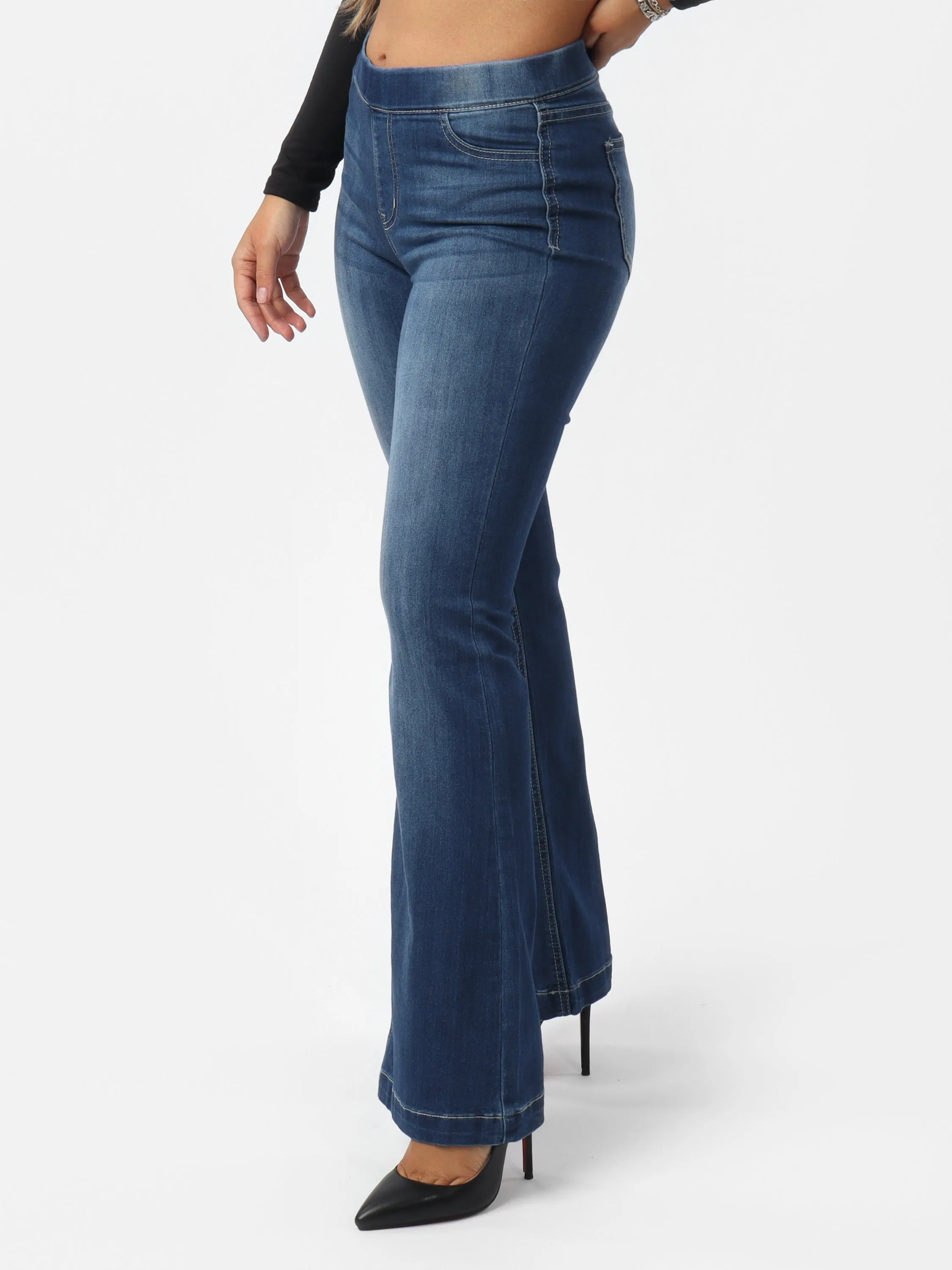 Stacey's Mid-Rise Flared Skinny Jeans