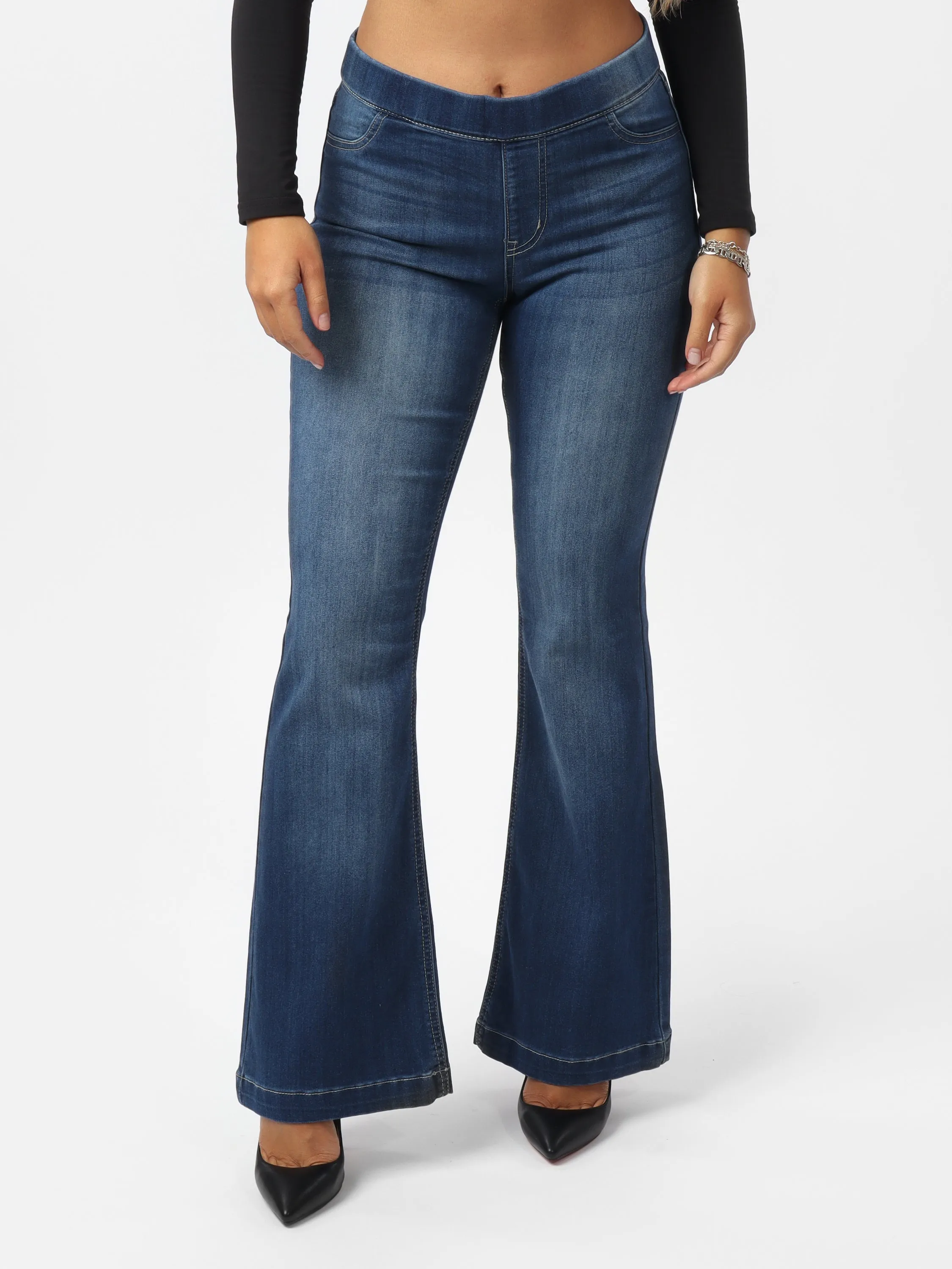Stacey's Mid-Rise Flared Skinny Jeans
