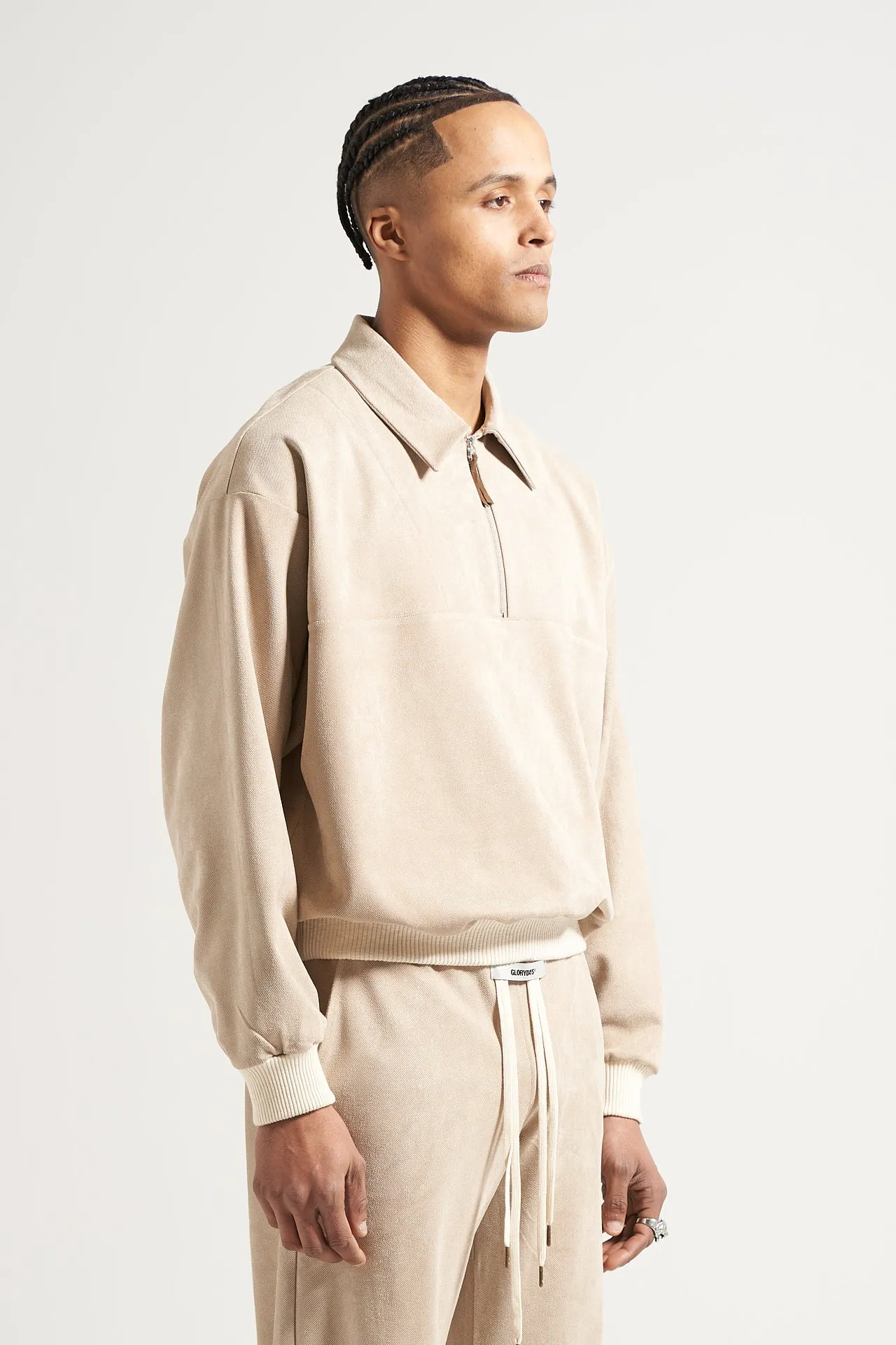 The Suede Twill Track Shirt