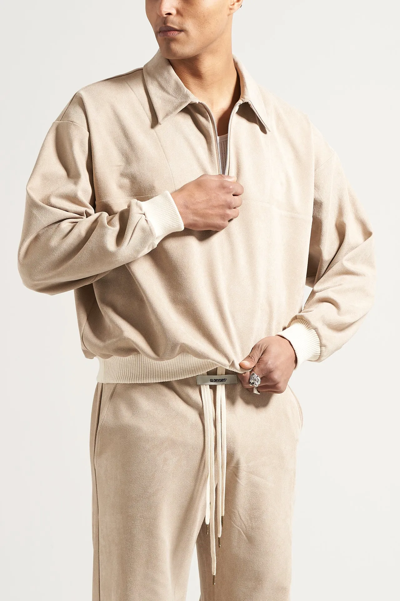 The Suede Twill Track Shirt