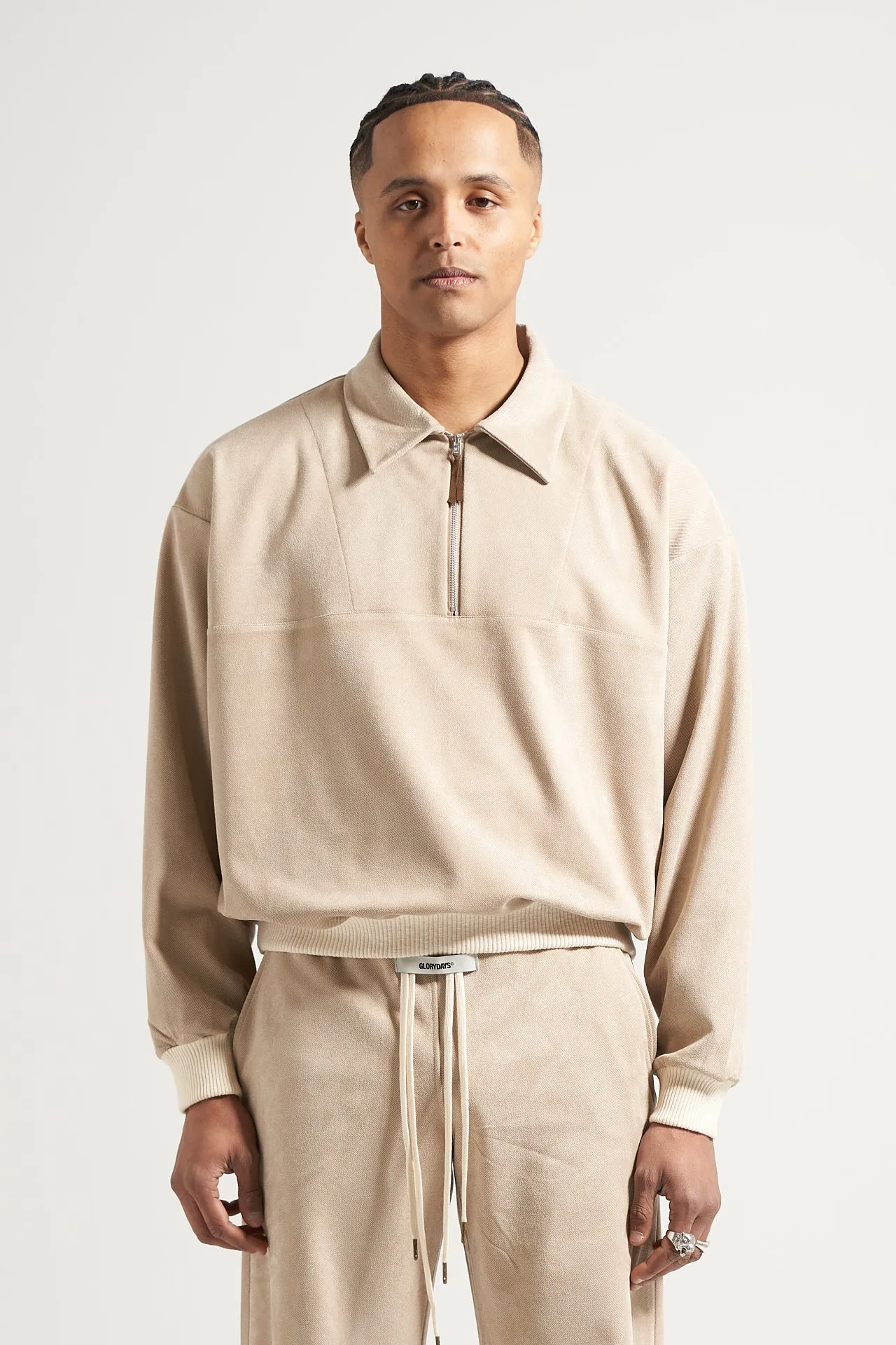 The Suede Twill Track Shirt