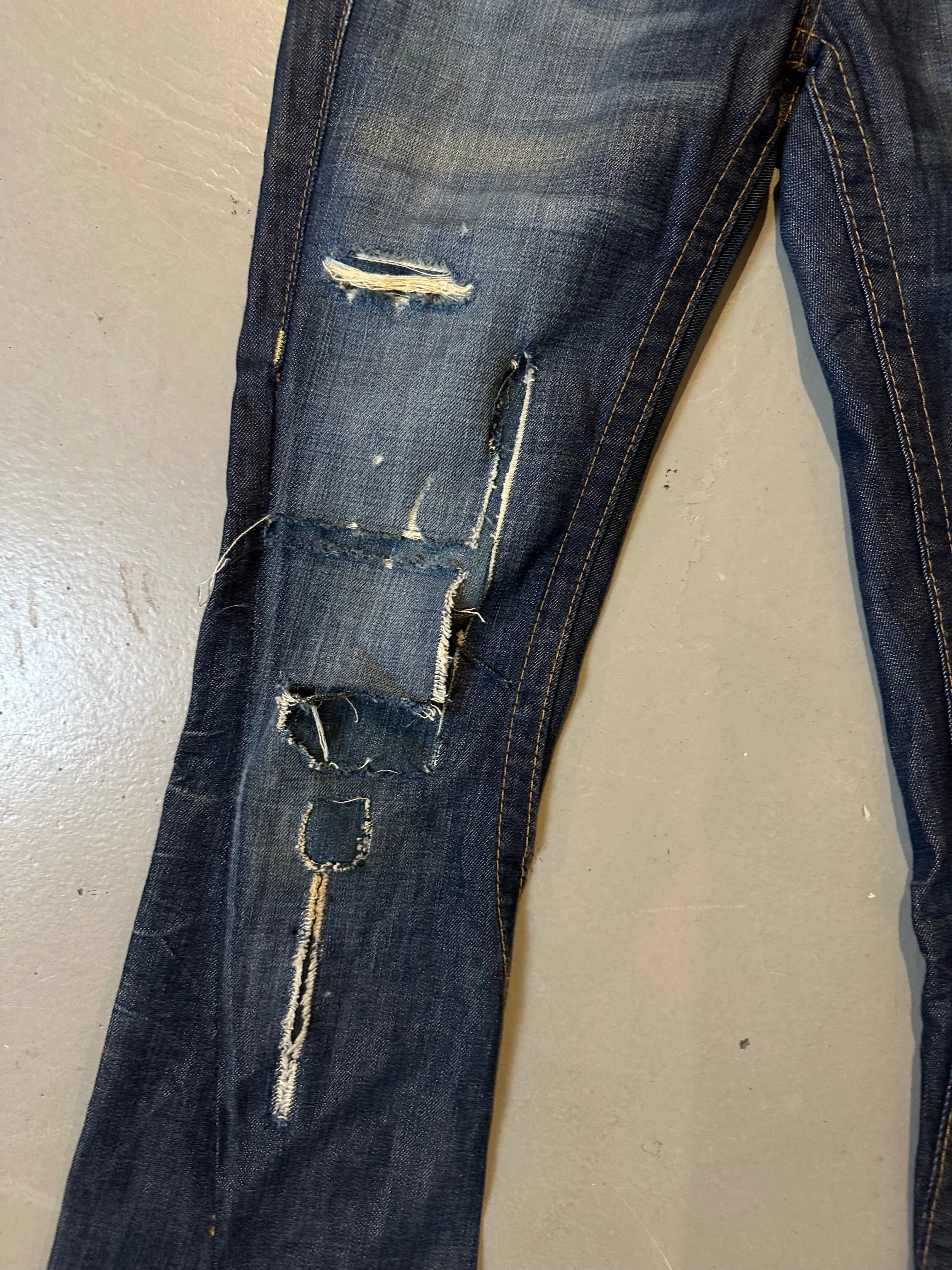 Vintage Ripped Flared True Religion Denim XS