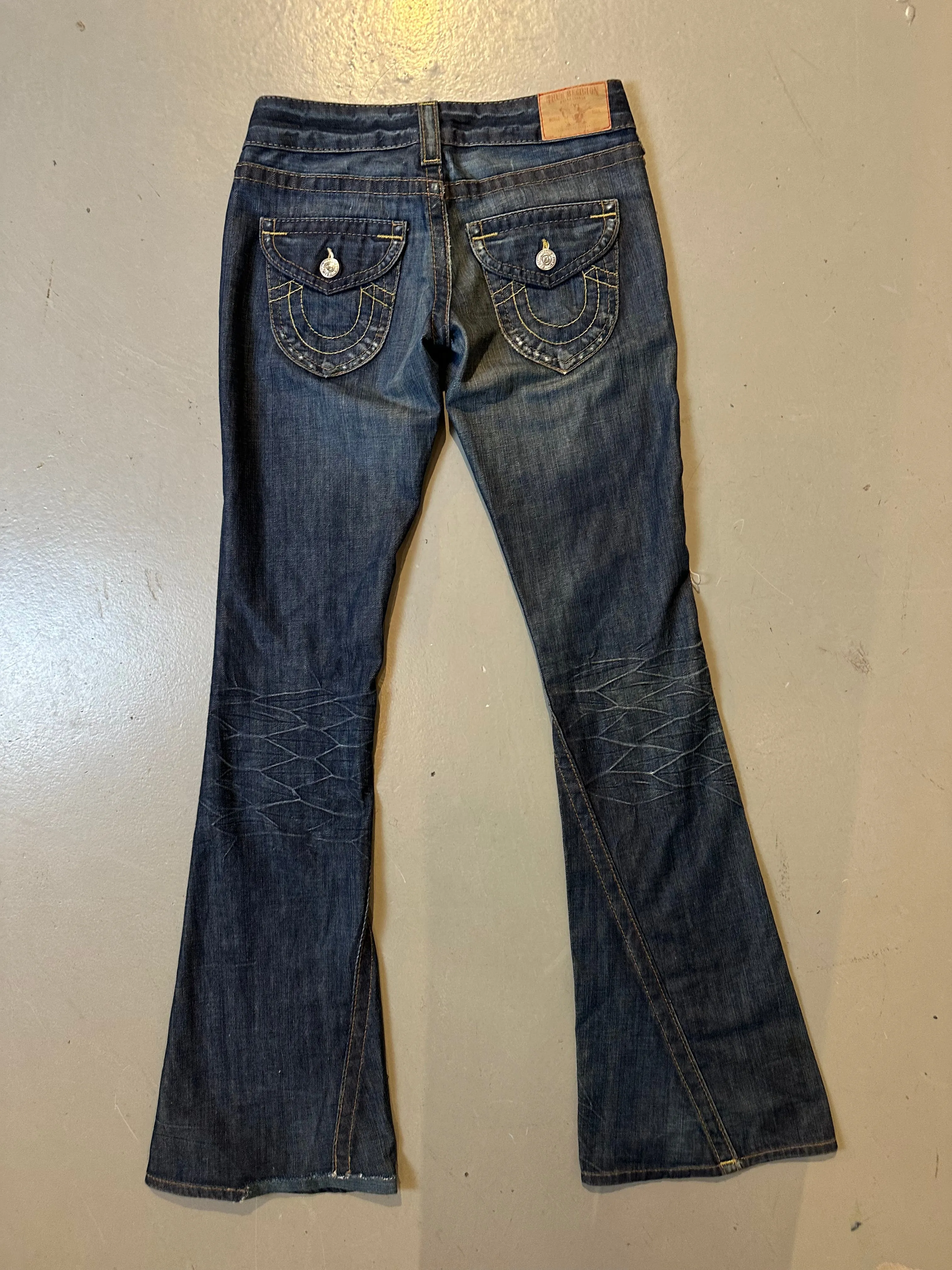 Vintage Ripped Flared True Religion Denim XS