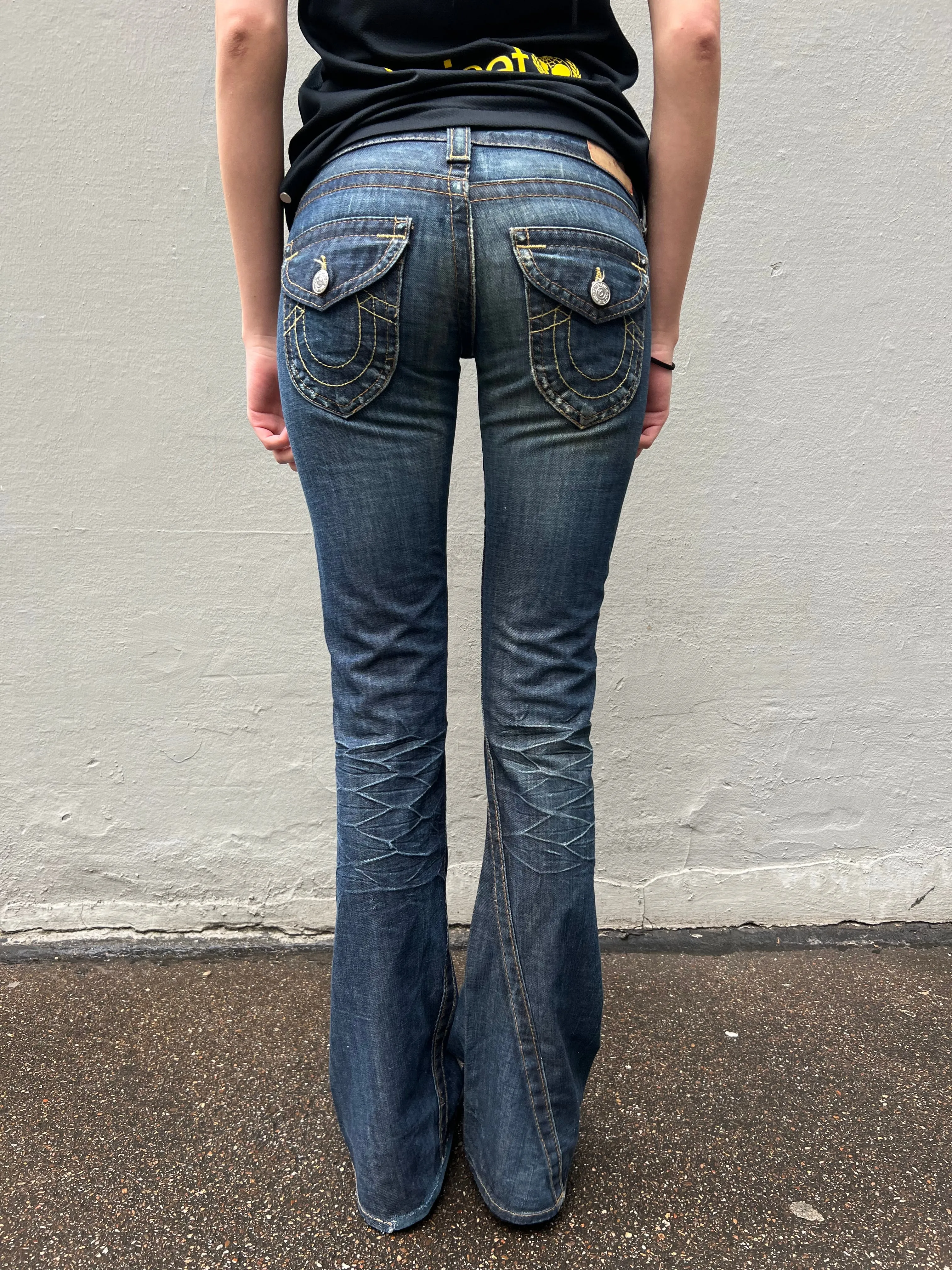 Vintage Ripped Flared True Religion Denim XS
