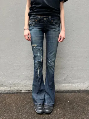 Vintage Ripped Flared True Religion Denim XS