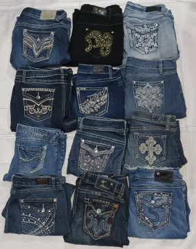 Y2k women (ladies) flared bootcut and slim  jeans  30 pieces